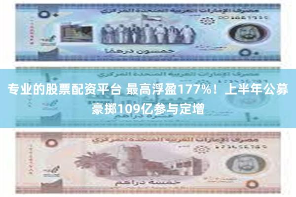 专业的股票配资平台 最高浮盈177%！上半年公募豪掷109亿参与定增